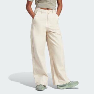 adidas - Women's Kseniaschnaider 3-Stripes Loose fit Jeans Beige  SZ34